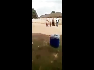 Woman Brutally Beaten by Husband in the Street ... Jumps on Her Head