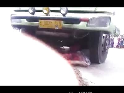 Gruesome Aftermath ... Ran-over by a Truck