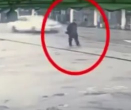 Man Struck by Car and Thrown into Iron Pole 