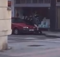 Couple Says Fuck it.... Bangs on Car in Broad Daylight