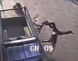 Reckless Dude on a Bike Slams into back of Car Killing Himself and Passenger 