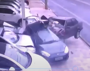  Elderly Man Dies in High Speed Crash into Parked Cars..(Action at :50)