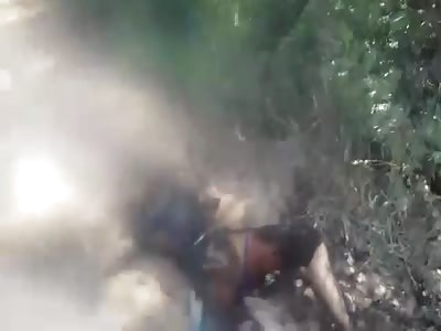 Dude Executed and Burned on the Roadside