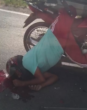 Rider Died Stuck to Back of Truck