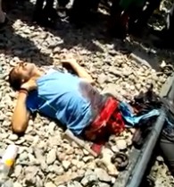 Man Cut in Half by Train