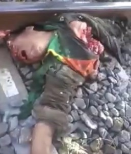 Rider and passenger cut in half by train