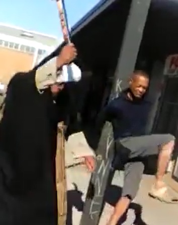 Thief tied to a Pole Beaten in Public 