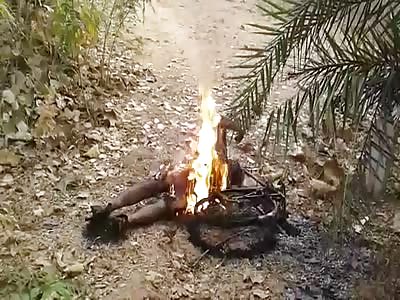 Man Burned Alive By Village