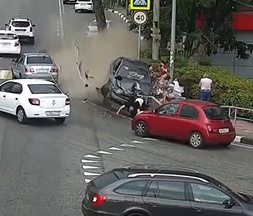 Pedestrians Mowed Down on Sidewalk (Clean Version plus Aftermath)