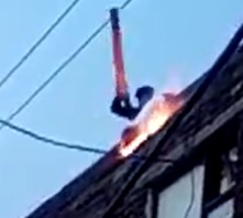 SAD: Girl Fried to Death by 11000 Volts of Electricity (w/Aftermath)