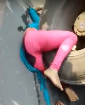 Mother and Daughter Killed on Way to School... Mother Straddling Tire