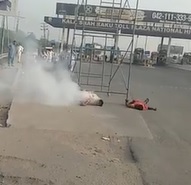 2 Workers electrocuted as their ladder touched HV Power Line