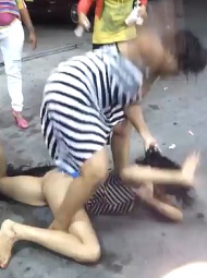 Nasty Dirtball Bitches Fight at Gas Station