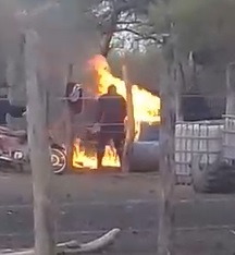 Dude Sets Himself on Fire