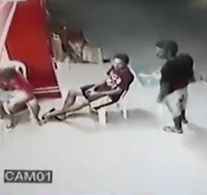 Incredible Drive Up Assassination of Guy Sitting in Chair