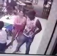 Man Trying to Walk Away ... Beats His Wife Who Wont Let Him Go