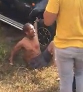 One Legged Man Beaten