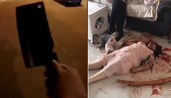 Psycho neighbor kills entire family