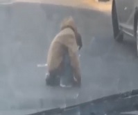 Homeless Guy Surprised by Grim Reaper