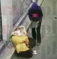 Sick Fuck Crush Homeless Man Skull with a Brick