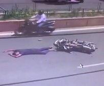 Biker Rear-Ends Truck Ends Up Lifeless