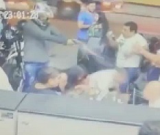 Brutal Headshot at a Restaurant 