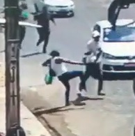 Woman Trips Thief Right into an Oncoming Car.. Lol