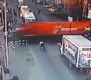 Speeding Train vs. Speeding Motorcycle 