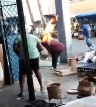 Woman Doused In Gasoline And Set Ablaze 