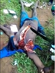 Gang Chops Rival Up in Cameroon.