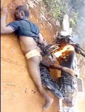 Dude Burned Alive .... Why Ruin a Perfectly Good Bike Though?