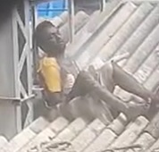 HOLY SHIT! Sizzling Dude Melts Through Roof