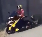Moron Doing a Wheelie Fails