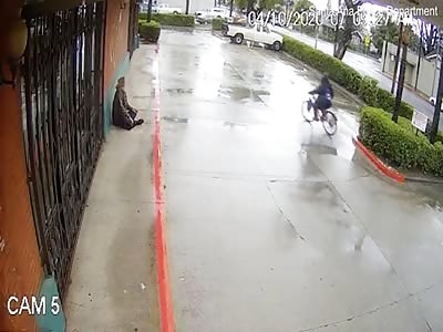 Homeless Dude Doused in Fuel and Lit up in Cali.