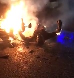 Bike Accident Turns to BBQ