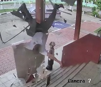 LOL: Policeman Falls Through Ceiling When Roof Collapses