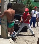 Thief Tied up and Whipped 