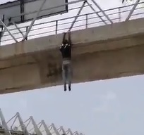 Gay Dude Can't Hold On...Causes Traffic Backup