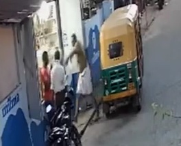 Dude Set on Fire With Gasoline While Just Chillin at the Store.