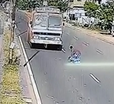 Dude Ends It all With The Help of a Truck.