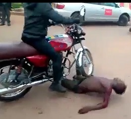 Biker Gang Torture Guy... Runover Him Like a Ragdoll.