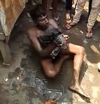 Hunchback Perv Beaten by Mob  (He touched the girls' ass) 