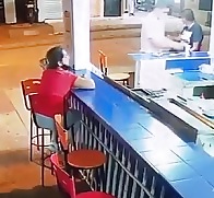 Execution at Bar.. Ricochet Hits Woman