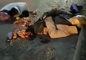 Homeless Woman Turned into Splattered Mess.