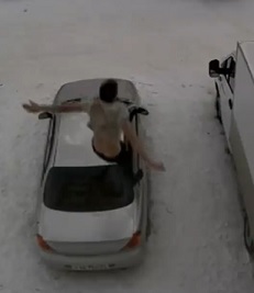 IMPACT: Dude Falls From 6th Floor Hits Car Hard AF