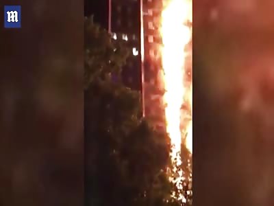 Highrise Ablaze In London