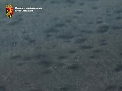 Ukrainian 45th Artillery Brigade Destroys Attacking Fagners