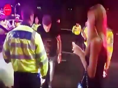 DRUNK KICKS COP, COP SEND HIM SLEEP: