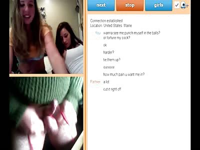 RETARD CUTS OFF COCK IN FRONT OF OMEGLE GIRLS
