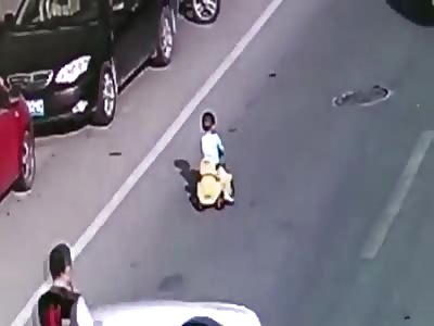 Asian Tests Out His New Ride